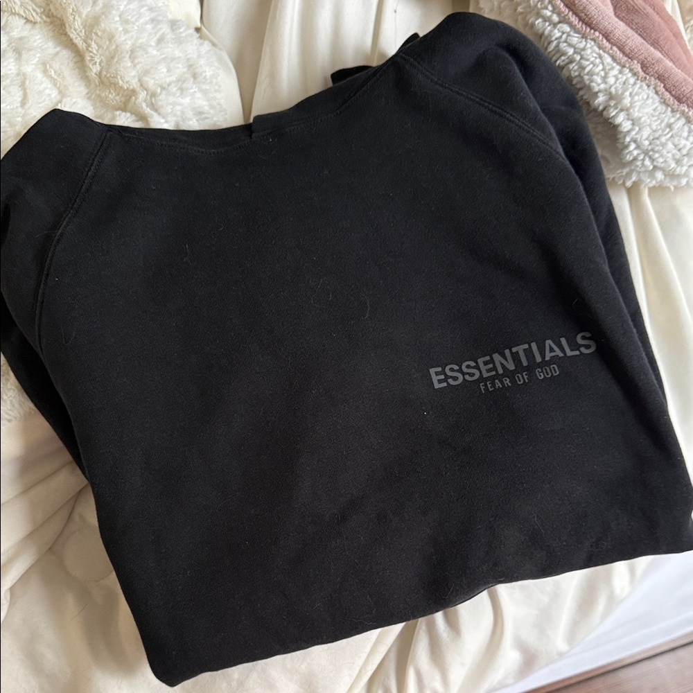 Essentials Black Crewneck Sweater